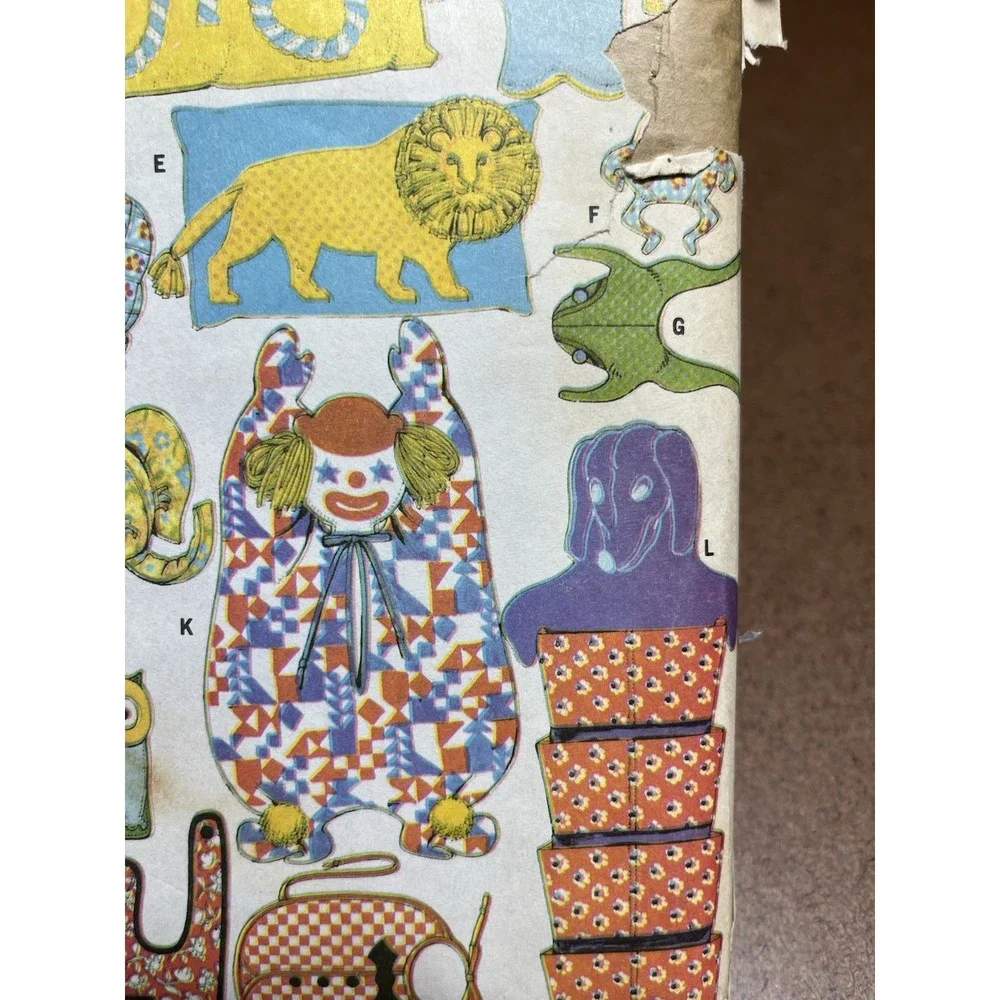 McCalls 8895 Pattern Tote Bags Toys Plush Animals Storage Bins